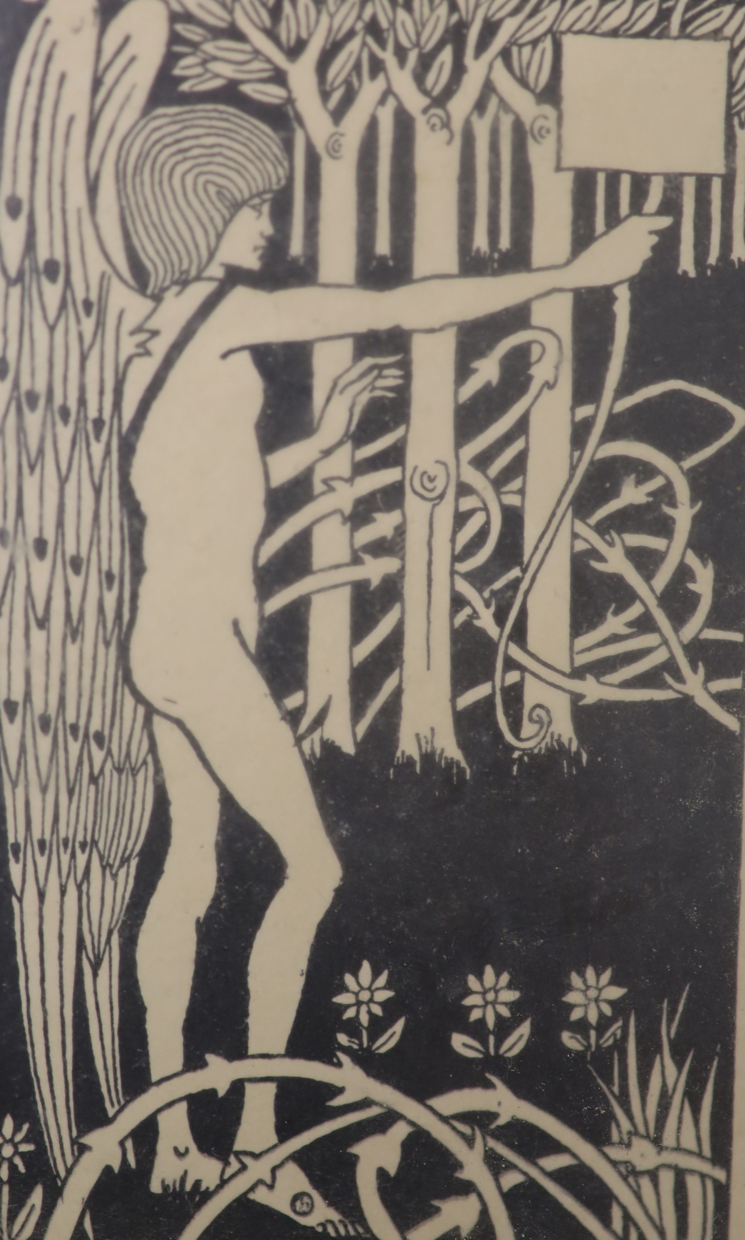 After Aubrey Beardsley, eight black and white prints, largest 33 x 24cm